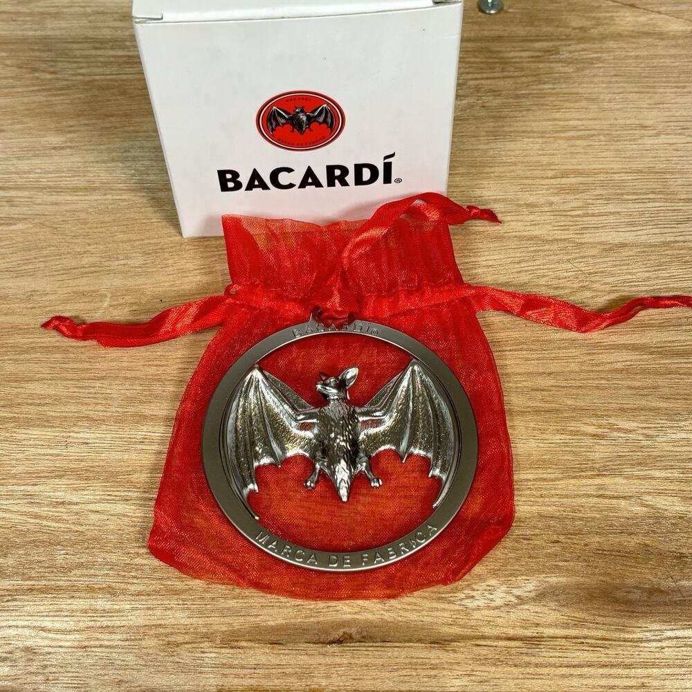 NEW 2013 Bacardi Bat 3” Holiday Ornament - Metal Ornament